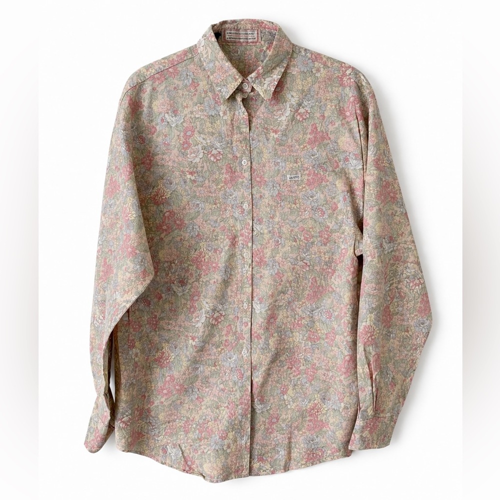 Vintage Guess Floral Button Down Dress Shirt